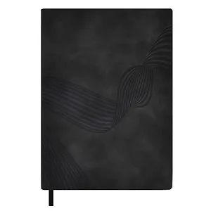 Ежедневник недат. А6+ 160л 126х174 "Софт-тач" чёрный, иск.кожа, мягкий переплет, блинт.тиснение, офсет, ляссе