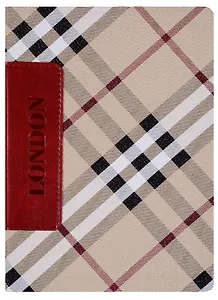 Ежедневник недат. А6+ 160л 120*170 "London" иск.кожа, интегр.переплет, с нашивкой, ляссе, In Folio