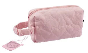 Косметичка стеганная Сердечки (розовая) (текстиль) (20х9) (12-11957A-202411-B27) 3076686