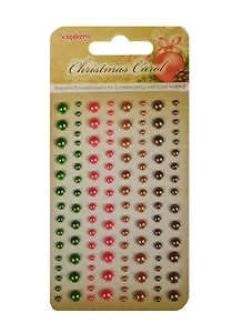 Клеевые полужемчужинки Ночь перед Рождеством (SCB25002038) (120шт.) (4цв.) (упаковка)