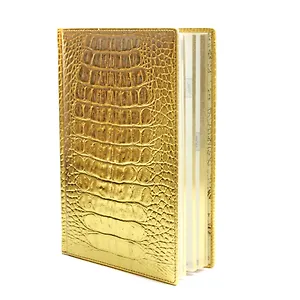 Ежедневник недат. А6+ 198л "Кайман" золото, нат.кожа, тонир.бумага, золот.обрез, Канцбург