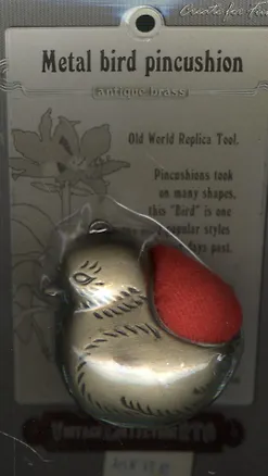 Металлическая птица-игольница Винтаж РТО (VT-02) (упаковка) 2367983