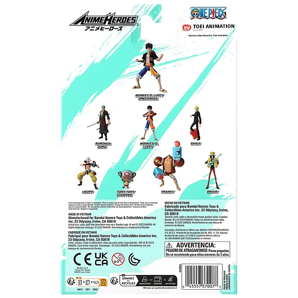 Экшн-фигурка Bandai  Ван Пис Луффи Дресс Роза (17см) (67776) 3130682 — 13