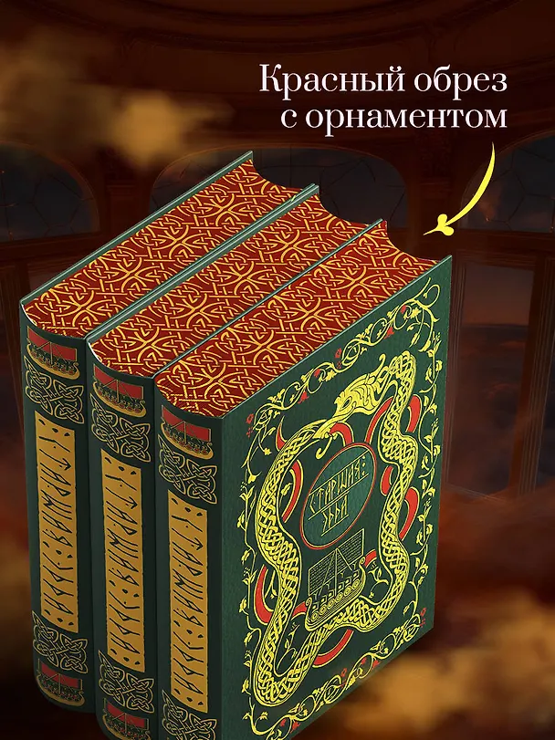 Книга Старшая Эдда. Мифы и легенды Скандинавии. Коллекционное издание (переплет под натуральную кожу, обрез с орнаментом, три вида тиснения) () — 9