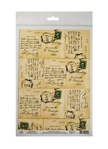 Рисовая карта для декупажа Старинные письма (АМ400057) (21х30см)