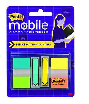 Закладки-ярлычки с клеевым краем Post it Мобильные решения 24мм*40шт, закладки-стрелки 12мм*80 шт 319828