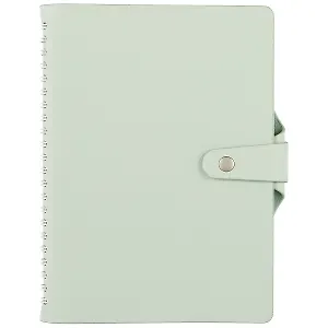 Ежедневник недат. А5 96л "Clear" мятный, иск.кожа, мягк.переплет, на резинке, ляссе