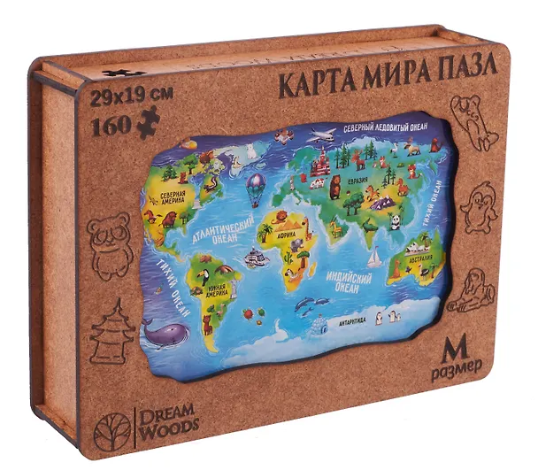 Пазл фигурный "Карта Мира" 3120796 — 3
