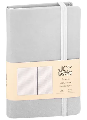 Записная книжка А6 96л лин. "Joy Book. Серый мрамор" иск.кожа, тонир.блок, скруг.углы, ляссе, резинка, карман на задн.форзаце 2947813