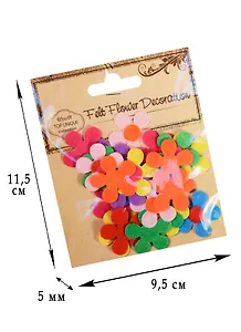 Цветочки фетровые  2,8см  24шт цвета в ассортименте D26001242