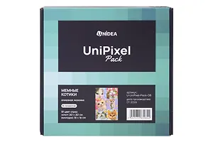 UniPixel Pack Алмазная мозаика " Мемные котики" (6 сюжетов) (51 цвет страз) (20x20 см.)