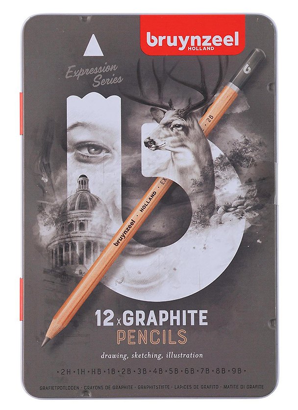 Карандаши ч/гр 12шт "Expression" металл.кор. 258745 — 1