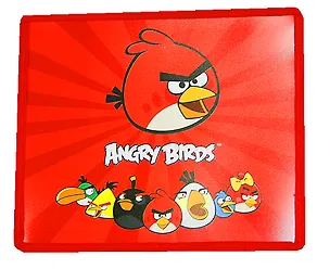 Папка для тетрадей А5 "ANGRY BIRDS" 2 отд., на молнии,  пластик, красная, Hatber 227890
