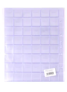 Комплект листов для монет 200х250мм с клапанами на 48 ячеек 30х30мм  (5шт) КЛМ 48К