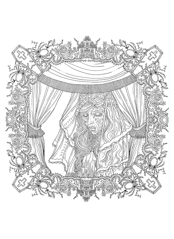 Книга The Beauty of Horror II: Another Goregeous Coloring Book () — 3