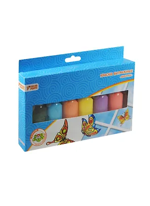 Набор д/творч. Краски витражные Бабочки (95181) (6цв.х20мл+трафареты) (Color Puppy) (3+) (упаковка) 2483477