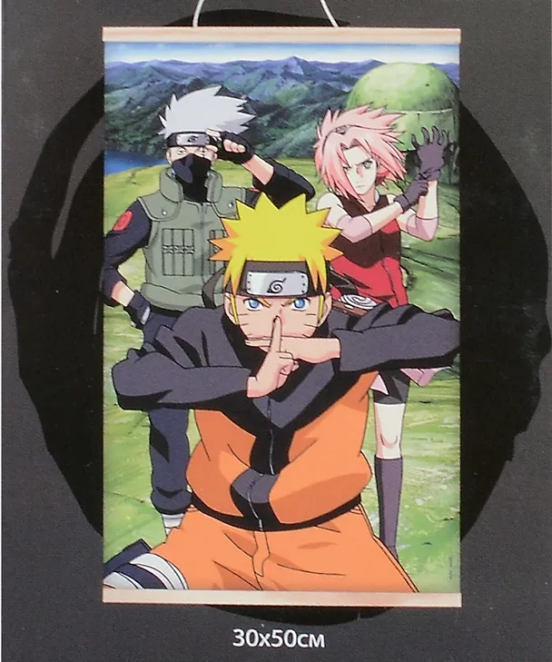 Naruto. Алмазное панно на подвесе "Команда № 7 Наруто", 30 х 50 см 3058620 — 2