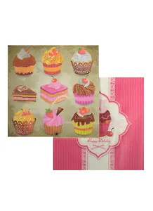Набор салфеток для декупажа Вкуснятина/С днем рождения с пироженкой  (1108248/1108249) (3/90