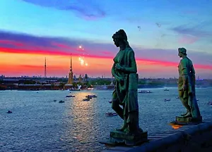 Открытка с видами (СПб) Петропавловская крепость с крыши Зимнего дворца [SPB-034]