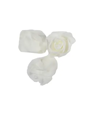 Украшение Розы из полиэстера большие (PR01-W) (3шт) (упаковка) 2409996