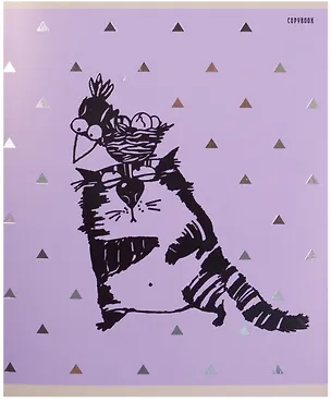 Тетрадь в клетку Unnika, "Веселый кот", 48 листов, в ассортименте 244099