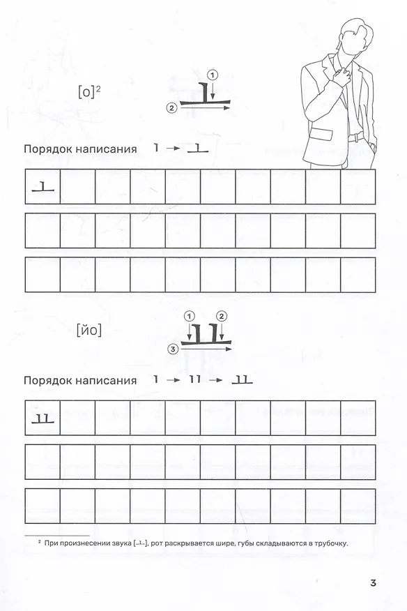 Книга Корейский алфавит: прописи для начинающих () — 3