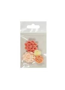Набор Цветы из пластика (4шт) (цвет 47/87/100/60) (упаковка)