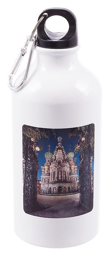 Бутылка с карабином СПб Петербург удивляет (металл) (500мл) (БМ2025-46) 3099361 — 1