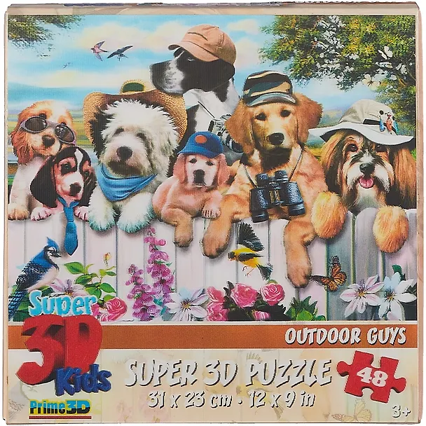 Пазл 48 Super 3D Kids Дворовые парни (31х23) (3+) (13642) (коробка) 2663658 — 2