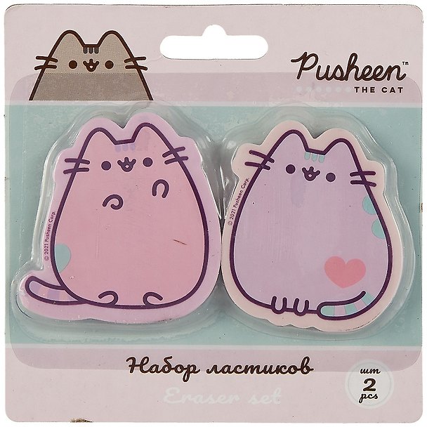 Ластик «Pusheen», Academy Style, 2 штуки 2883237 — 1