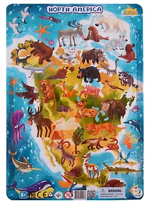 Пазл в рамке Dodo Северная Америка 53 элемента