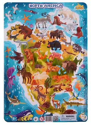 Пазл в рамке Dodo Северная Америка 53 элемента 2789833