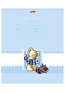 Тетрадь 12л кл. "Мишки-мальчишки" ассорти, Hatber
