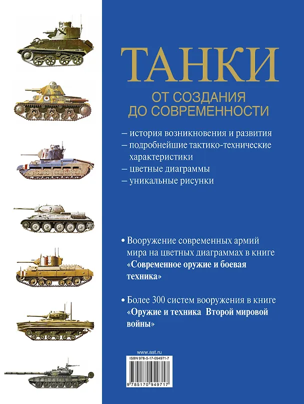 Книга Танки. От создания до современности. Сравнение и сопоставление (Мартин Догерти) — 2