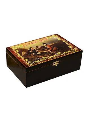 Игра Лото в подарочной деревянной коробке Охотники (14х25х8) (123-073) 2523865