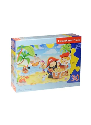 Пазлы 30 MIDI B-03488 Пиратские сокровища (32х23см) (4+) (коробка) (Castorland) 2486516