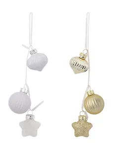Новогоднее подвесное украшение Трио (цвет в ассортименте) (стекло) (3,5x2x4) (95670)