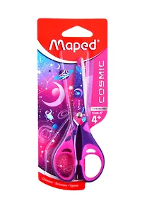 Ножницы 130мм "Cosmic kids" прорезиненные ручки, декор. лезвия, блистер, Maped