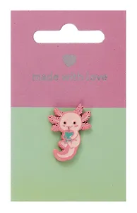 Значок Аксолотль с bubble tea (12-08599-ACL5)