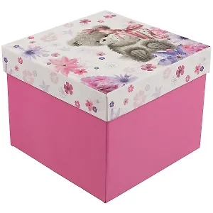 Подарочная коробка «Мишка на розовом», средняя