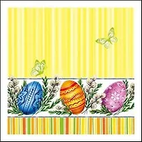 Салфетки Daisy бум. сервиров. Пасха бабочки (SDWL000501) (33х33) (20шт) (3сл)
