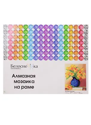 Набор для творчества Белоснежка Создание картины со стразами на подрамнике  Весенние тюльпаны 200-R 2797797