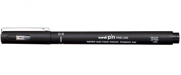 Линер «PIN 06» чёрный, 0,6 мм, UNI 3143947 — 1