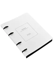 Тетрадь 80л кл. "Notes", белый, на кольцах, мел.картон, микротекстурирование, ламинация