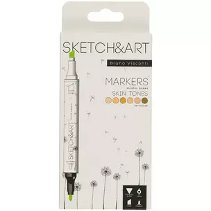 Маркеры для скетчинга 06цв "SKETCH&ART" Портрет, Bruno Visconti — 2884599 — 1