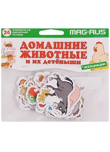 Развивающий набор MAG-RUS Домашние животные и их детеныши. Ассоциации 24 эл-та, картон, магнит