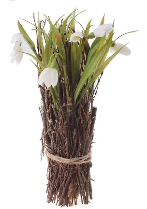 Композиция из искусственных цветов с веточками подснежник (28 см) (674463) 2371617