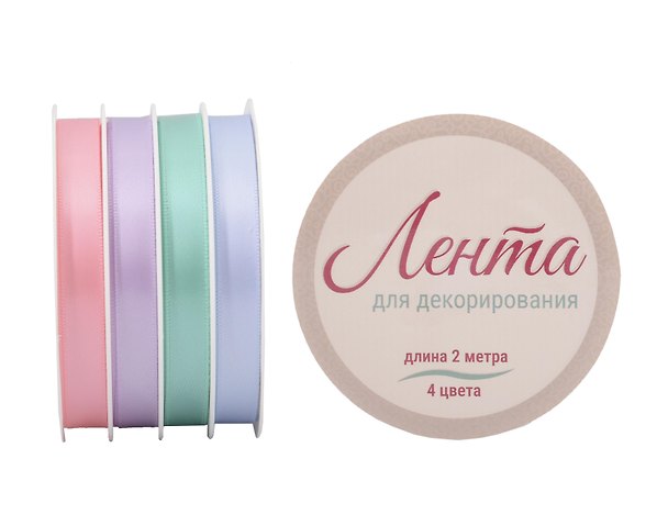 Ленты для декорирования 03цв 2м "Pastel" пласт.катушка 3102886 — 1
