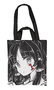 Сумка-шоппер Аниме Девушка номер 1 (черная) (PU) (12028)
