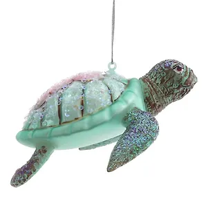 Украшение новогоднее Черепаха (стекло) (10х6х13) 3126905